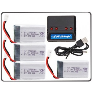 BM-826 3.7V 500mAh 4in1 Charger With Battery