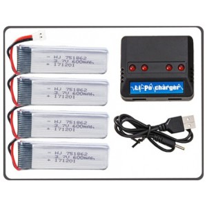 BM-842 3.7V 600mAh 4in1 Charger With Battery